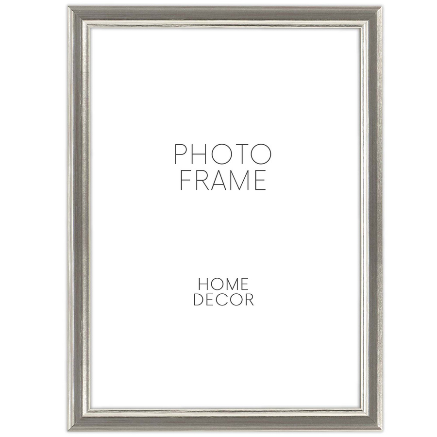Ramka drewniana PRESTO 1859, szlachetna fotoramka na zdjęcia, plakaty lub rysunki - kolor srebrny