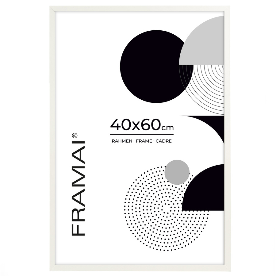 Biała ramka na zdjęcia FDM 1 w rozmiarze 40x60 cm