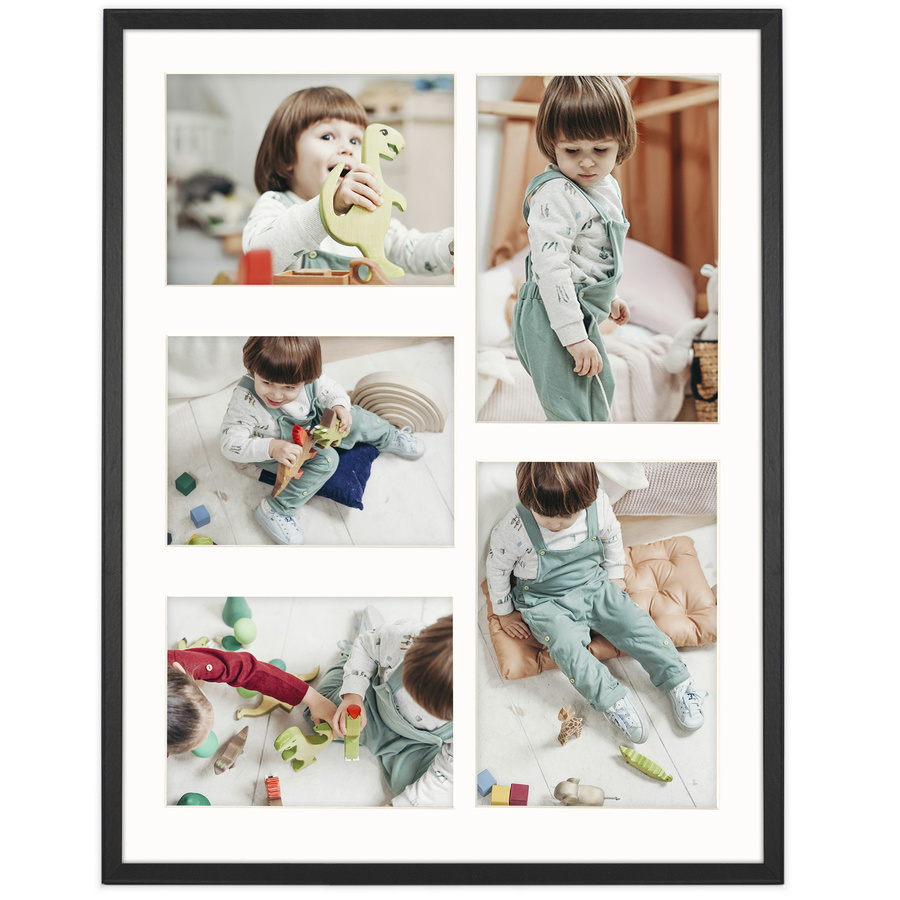 Foto galeria 40x50 cm na 5 zdjęć o wymiarach 13x18 cm 15x21 cm kolor czarny