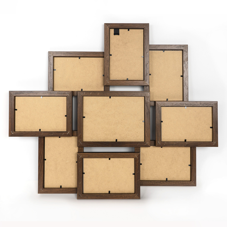 Multirama w brązowym kolorze MULTI HEN 4 na 9 zdjęć ramka na zdjęcia