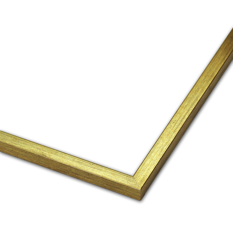 Ramka na zdjęcia, rysunki, plakaty na wymiar LUCA #1115. Nowoczesna, prosta drewniana oprawa - kolor złoty przecier