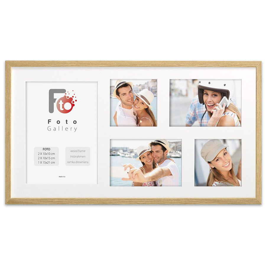 Ramka drewniana galeria passe-partout Natural 27x50 - kolor naturalne drewno