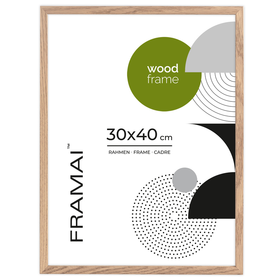 Ramka z drewna dębowego na zdjęcia 5 szt. OAK 30x40 cm