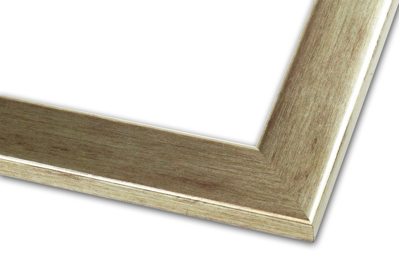 Rama do obrazów, zdjęć, plakatów oraz luster na wymiar LUCA #1189. Nowoczesna, drewniana oprawa - kolor srebro przecierane