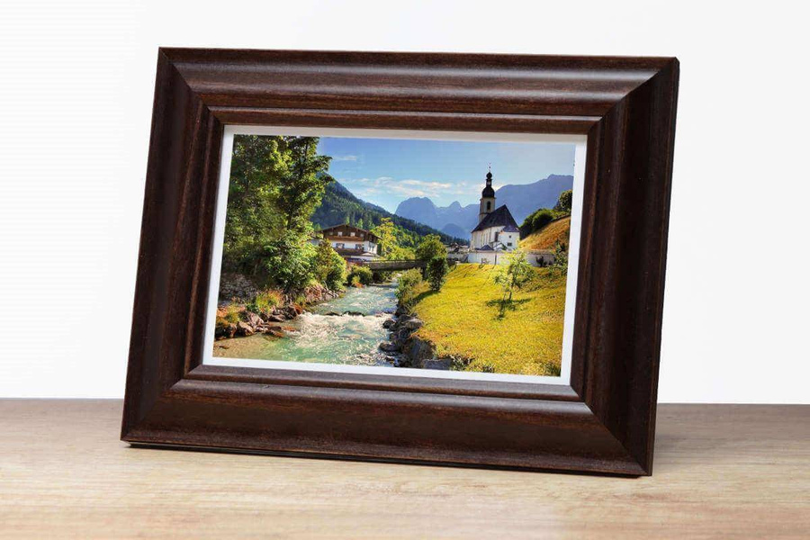 Ramka drewniana VIESTE 2075, szlachetna i trwała fotoramka na zdjęcia, plakaty lub obrazy - kolor brązowy