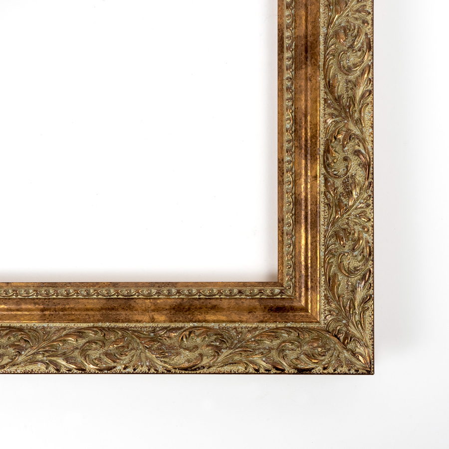 Rama do obrazów, zdjęć, plakatów oraz luster na wymiar LUCA #3033. Klasyczna oprawa - kolor złoty, ornament