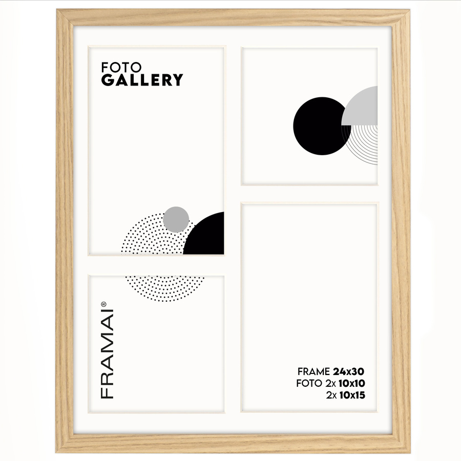 Foto galeria 24x30 cm na 4 zdjęcia o wymiarach 10x15 cm 10x10 cm kolor dębowy