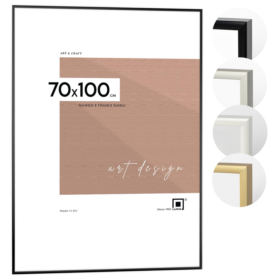 Ramka aluminiowa ROYALL 2 Czarna 70x100 cm