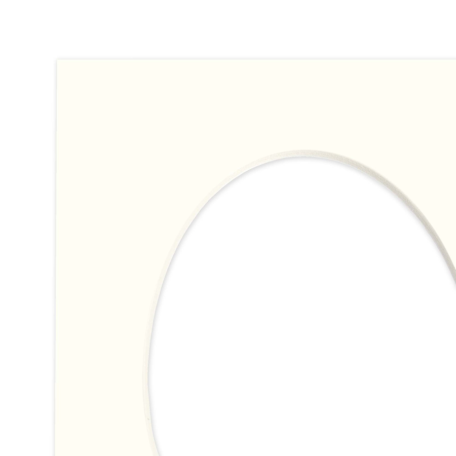 Passe partout 10x15 (6x9) BIAŁY OWAL MILK MLECZNY - LUCA Q5105