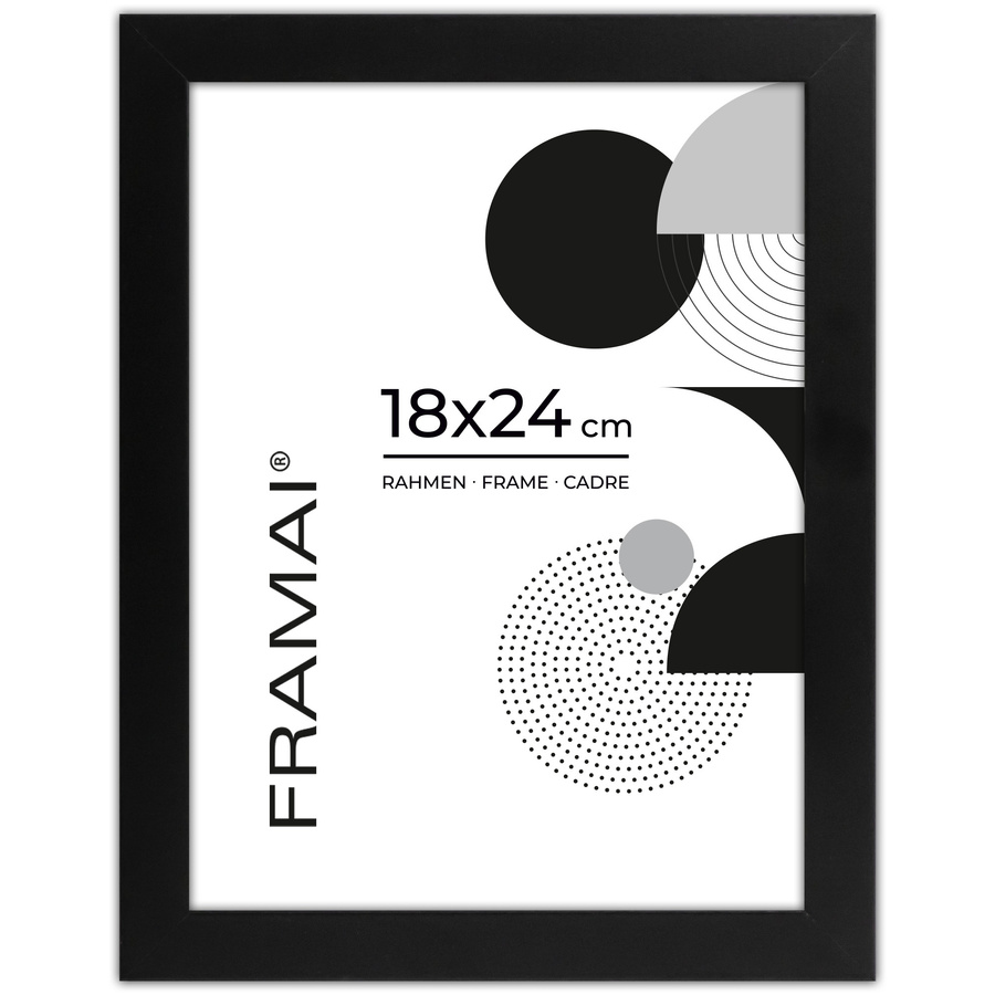 Czarna ramka na zdjęcia o rozmiarze 18x24 cm