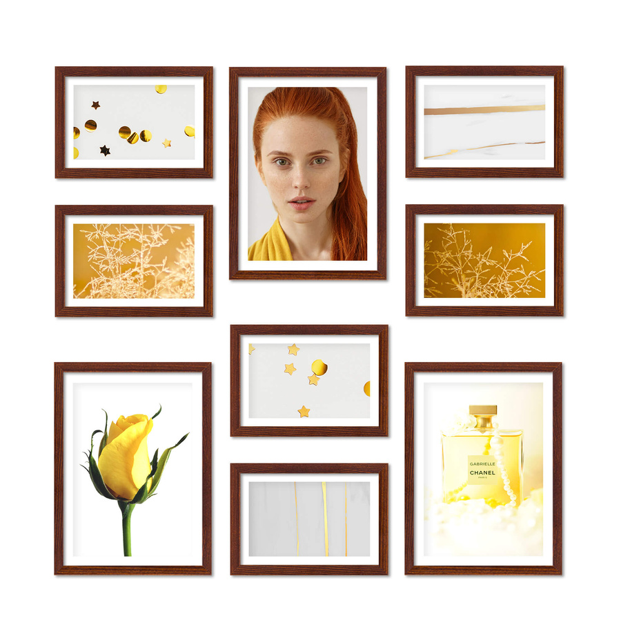 Zestaw ramek PINIA 3 GF0027 - galeria ramek na 9 zdjęć