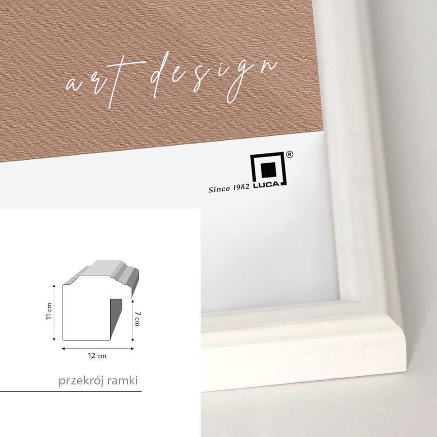 Zestaw ramek drewnianych PRESTO 2840 PAK 5 szt. - kolor biały