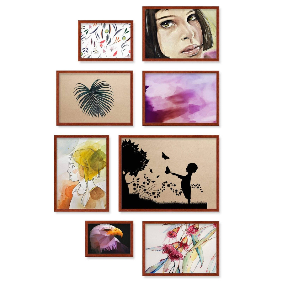 Zestaw brązowych ramek galeria 5 GF9 1x13x18 1x15x21 5x21x30 1x30x40