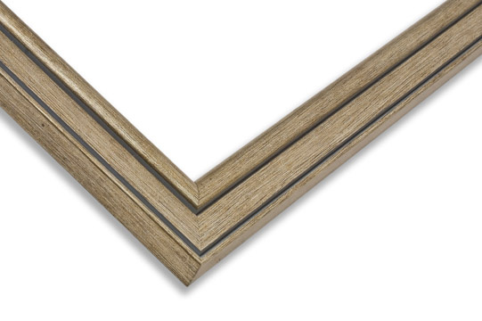 Rama do obrazów, zdjęć oraz plakatów na wymiar LUCA #294. Nowoczesna profilowana, drewniana oprawa - blint, kolor srebrny