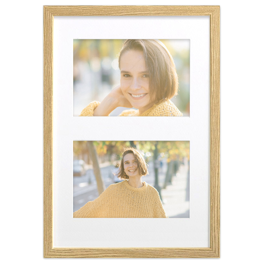 Ramka drewniana galeria passe-partout Natural 23x35 - kolor naturalne drewno