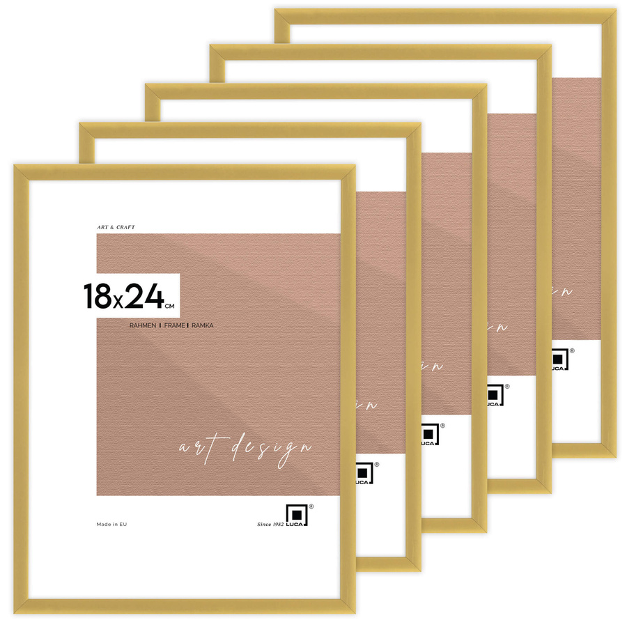 Ramka aluminiowa ROYALL Złota 18x24 cm