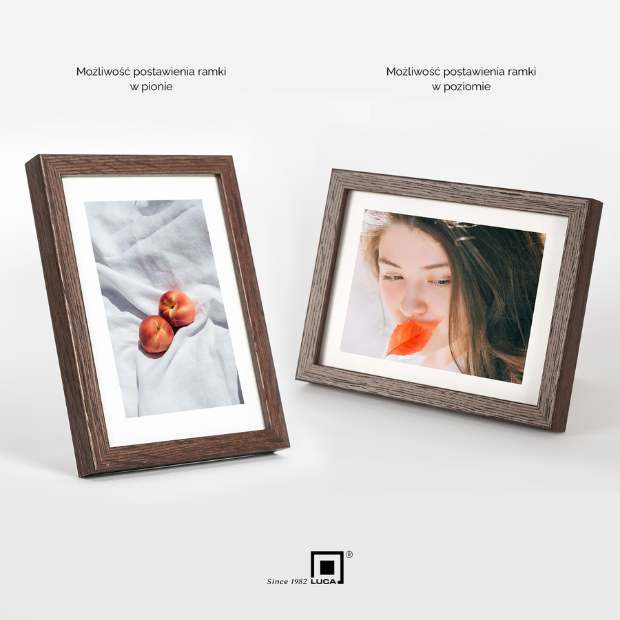 Zestaw 5 brązowych ramek na zdjęcia FDM 6 w rozmiarze 13x18 cm