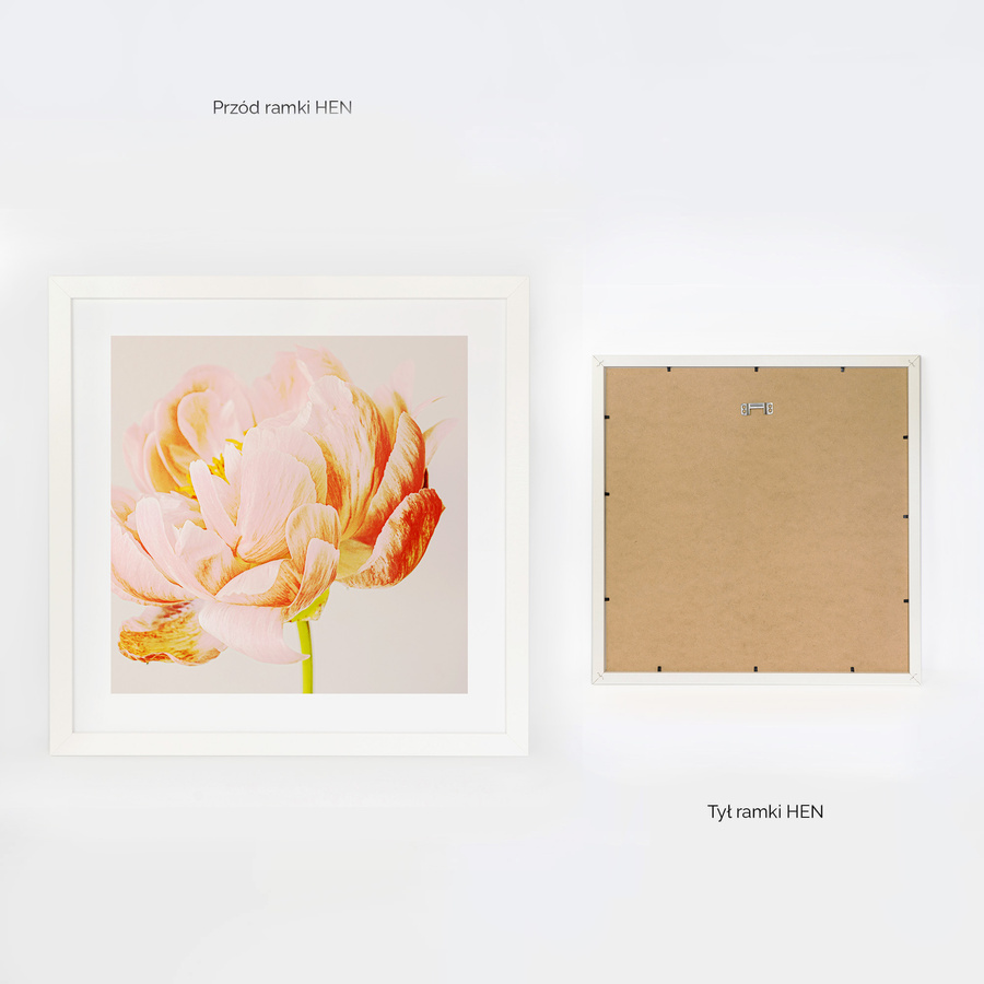 Biała ramka na zdjęcia w rozmiarze 40x40 cm