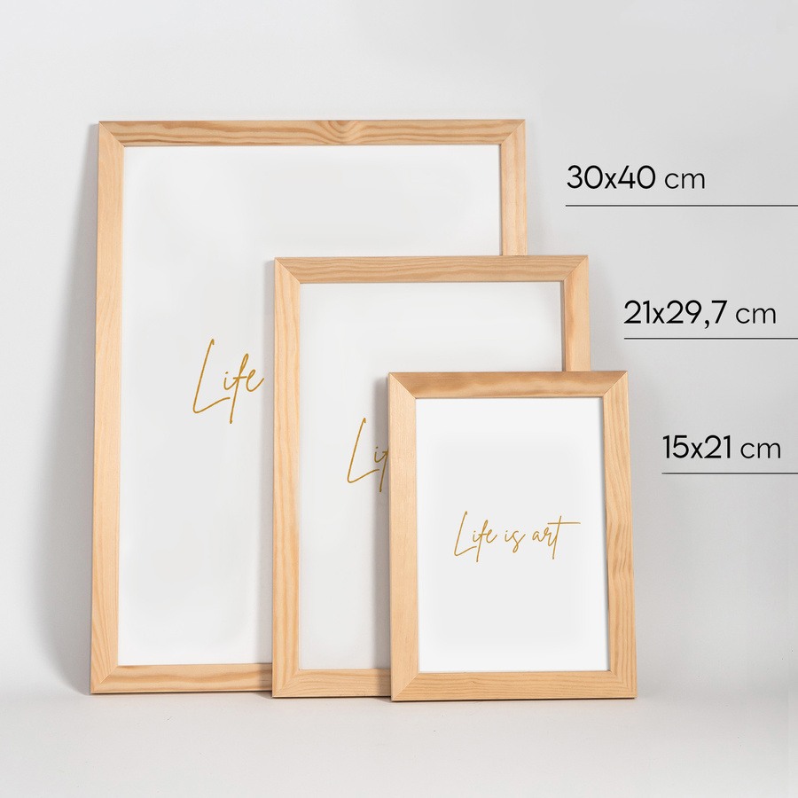 Ramka z drewna surowego na zdjęcia RAW 30x40 cm