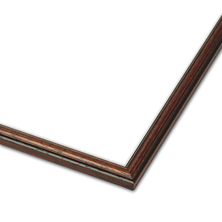 Ramka na zdjęcia, rysunki, plakaty na wymiar LUCA #1311. Delikatna, profilowana drewniana oprawa - kolor brązowy