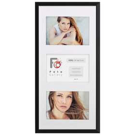 Ramka drewniana galeria passe-partout Black 20x42 - kolor czarny