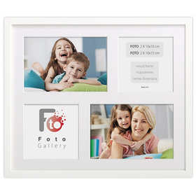 Ramka drewniana galeria passe-partout White 26x31 - kolor biały