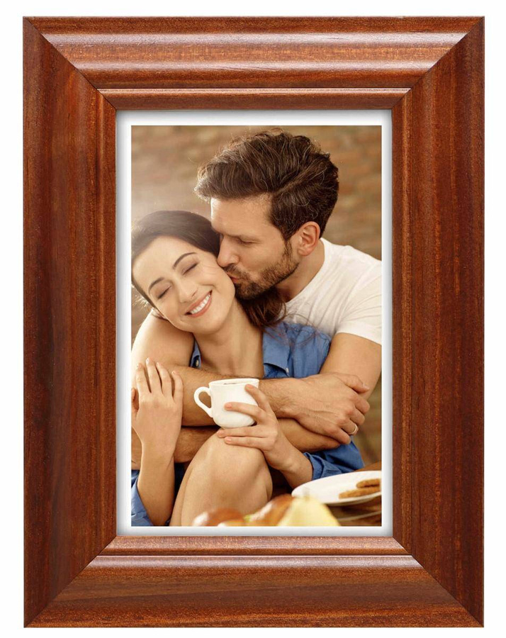 Ramka drewniana VIESTE 2074, szlachetna i trwała fotoramka na zdjęcia, plakaty lub obrazy - kolor brązowy