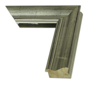 Rama do luster, obrazów na blejtram, krosno na wymiar LUCA #2399. Klasyczna drewniana oprawa - sima kolor srebro drapane