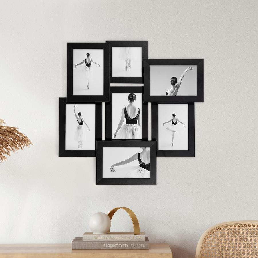 Multirama czarna MULTI HEN 2 na 7 zdjęć ramka na zdjęcia