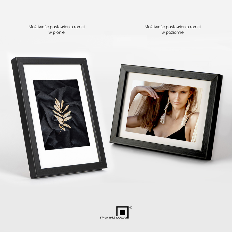 Zestaw 5 czarnych ramek na zdjęcia FDM 2 w rozmiarze 13x18 cm