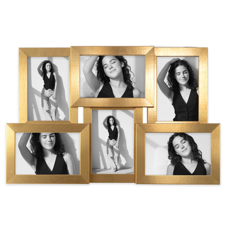 Multiramka MULTI HEN złota ramka na zdjęcia