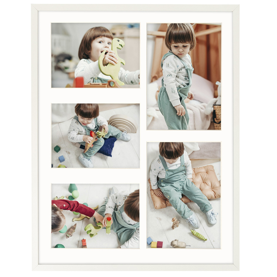 Foto galeria 40x50 cm na 5 zdjęć o wymiarach 13x18 cm 15x21 cm kolor biały