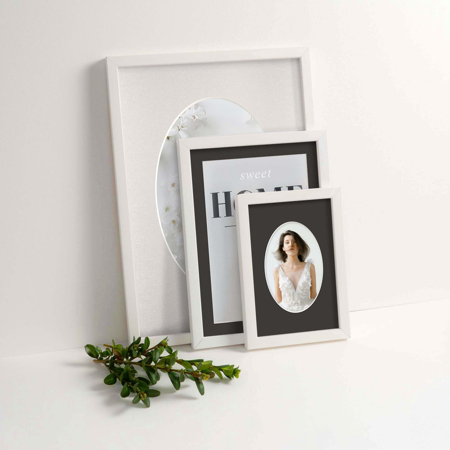 Passe partout 40x50 (24x30) OWAL CZARNE BLACK LUCA Q5801