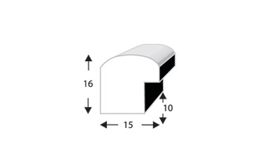 Ramka drewniana SALA 1883, obła fotoramka na zdjęcia, plakaty lub rysunki - kolor wenge, strukturalna