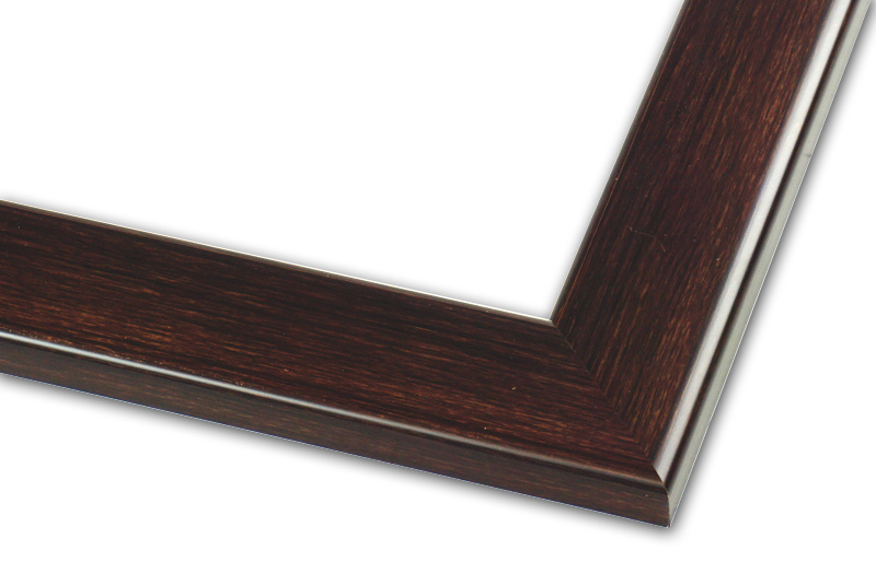 Rama do obrazów, zdjęć, plakatów oraz luster na wymiar LUCA #1868. Płaska nowoczesna, drewniana oprawa - kolor palisander