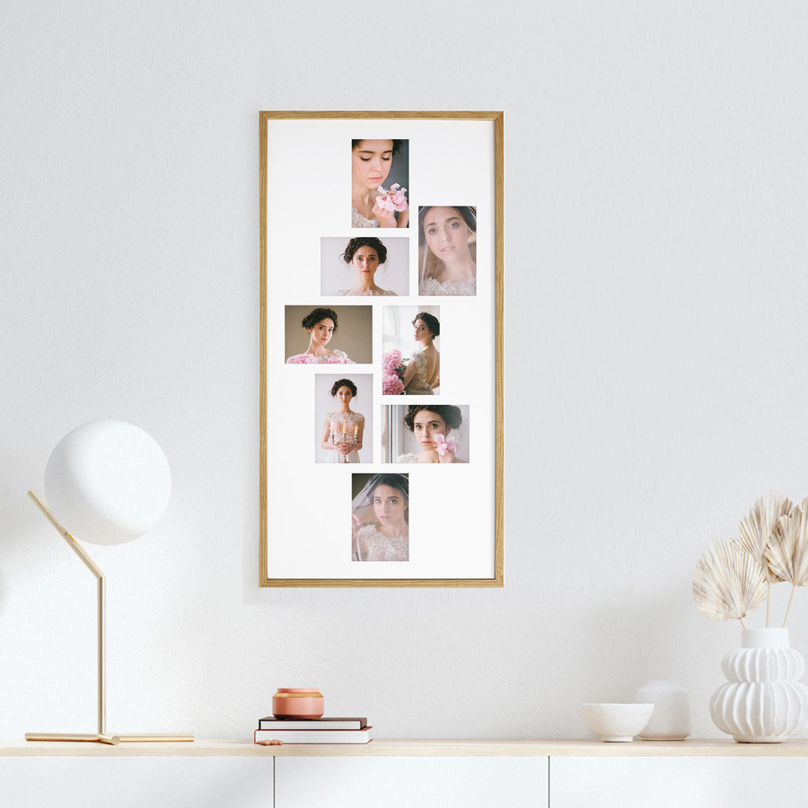 Ramka drewniana galeria passe-partout Natural 38x75 - kolor naturalne drewno