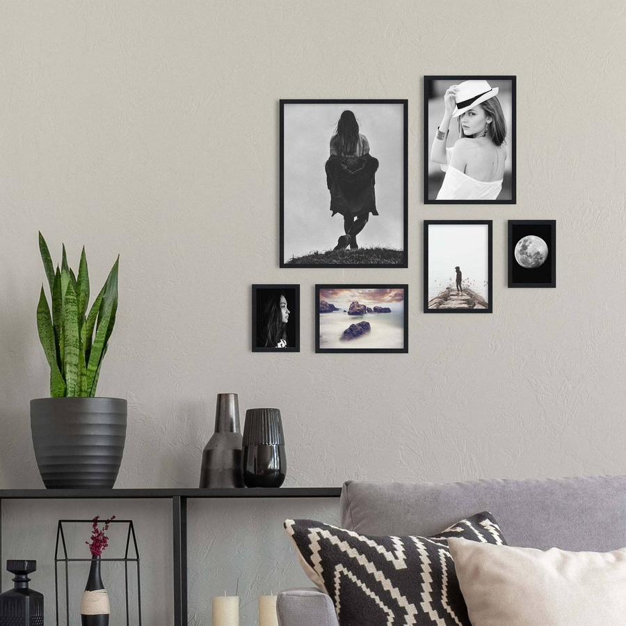 Zestaw czarnych ramek galeria Pinia 2 GF0010