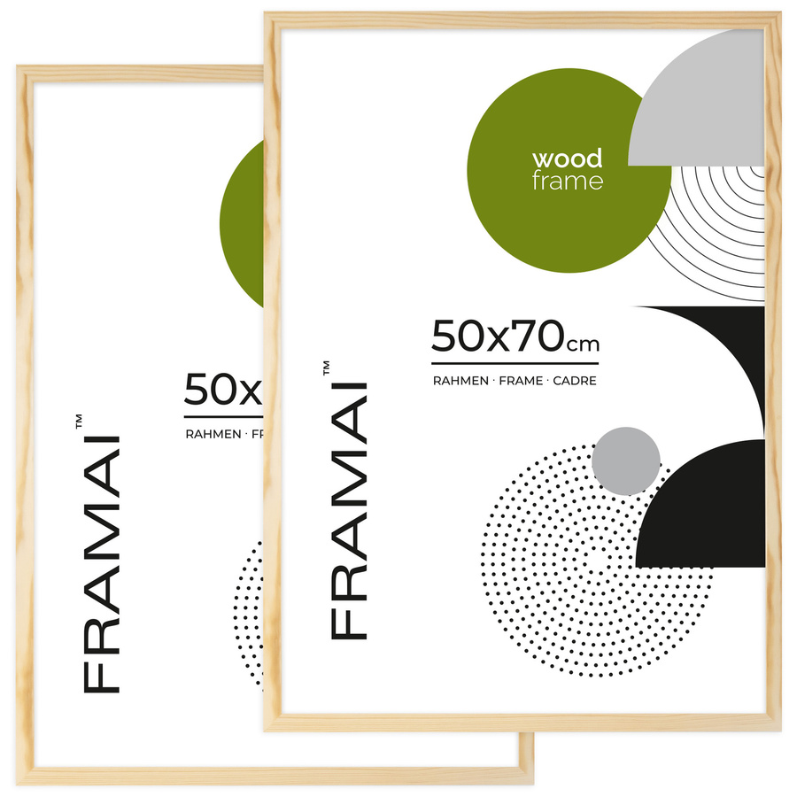 Ramka z drewna surowego na zdjęcia 2 szt. RAW 50x70 cm