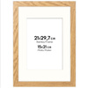 Naturalna ramka z passe partout na zdjęcia w rozmiarze 21x29,7 cm z okienkiem passe partout 15x21 cm