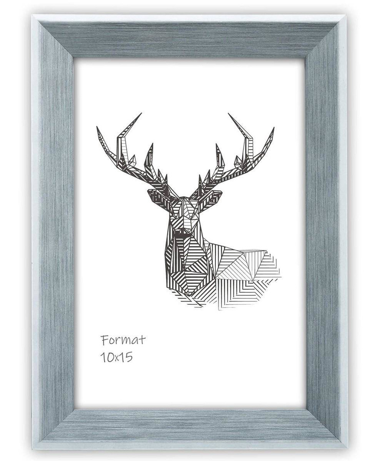 Ramka drewniana PAOLA 2807, nowoczesna fotoramka na zdjęcia, plakaty lub rysunki - kolor szary