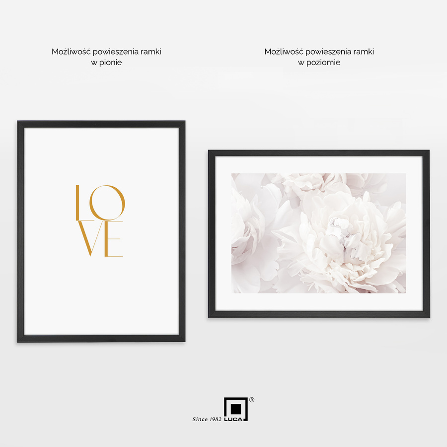 Czarna ramka na zdjęcia FDM 2 w rozmiarze 30x40 cm