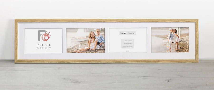 Ramka drewniana galeria passe-partout Natural 18x86 - kolor naturalne drewno