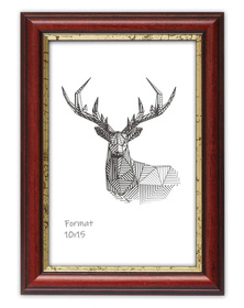 Ramka drewniana RICARDI 1945, szlachetna fotoramka na zdjęcia, plakaty lub obrazy - kolor mahoń