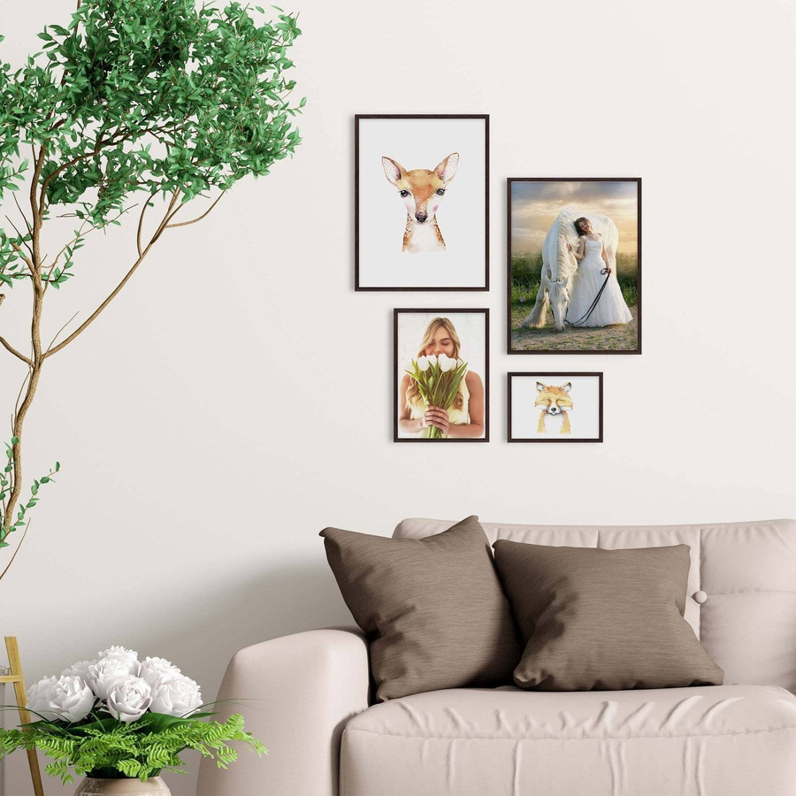 Zestaw brązowych ramek galeria Pinia 4 GF0008