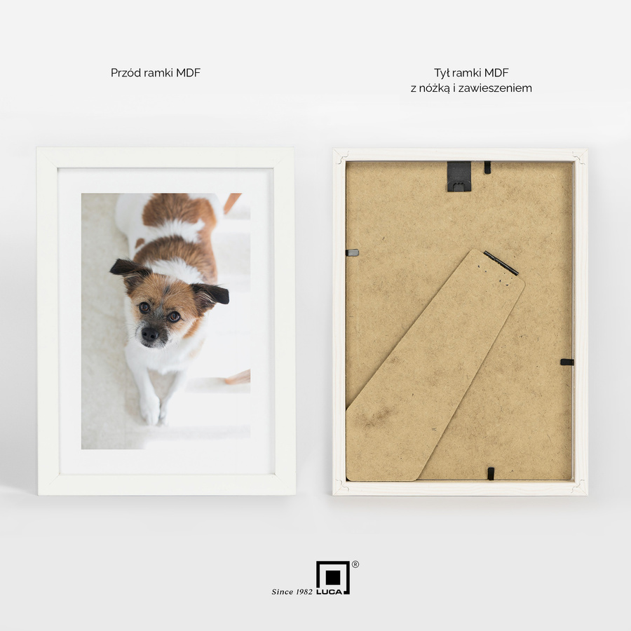 Zestaw 5 białych ramek na zdjęcia FDM 1 w rozmiarze 15x21 cm