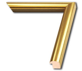 Rama do obrazów, zdjęć oraz plakatów na wymiar LUCA #1876. Nowoczesna wysoka, drewniana oprawa - kolor złoty błyszczący