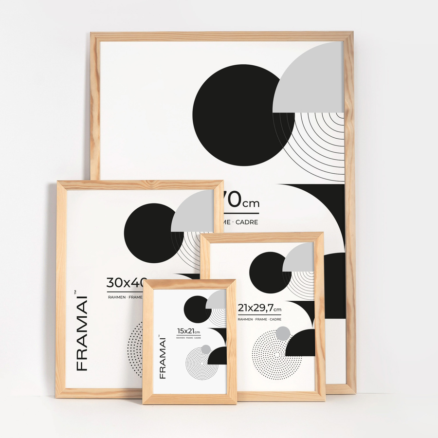 Ramka z drewna surowego na zdjęcia RAW 50x70 cm