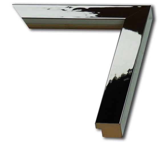 Rama do obrazów, zdjęć, plakatów oraz luster na wymiar LUCA #1496. Nowoczesna chrom, drewniana oprawa - kolor grafit szary