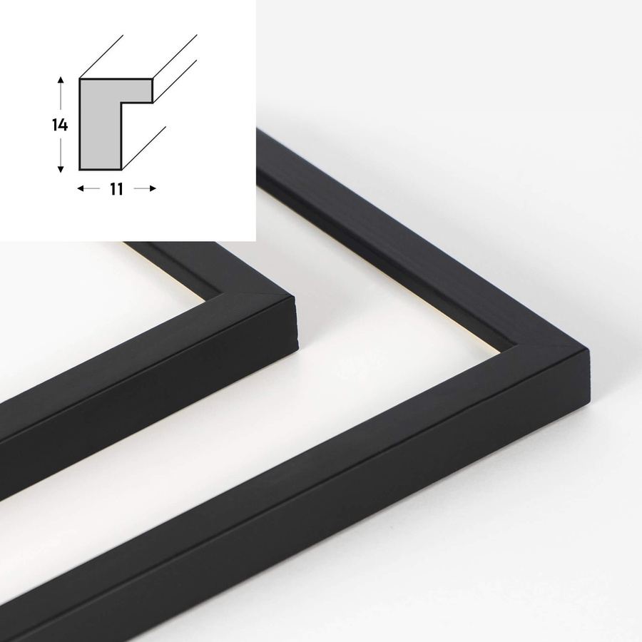 Galeria ścienna PINIA 2 GF0001. Zestaw czarnych ramek na ścianę