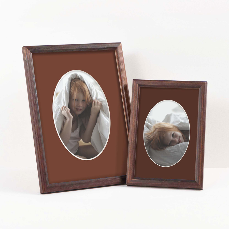 Passe partout 15x21 (10x15) OWAL BRĄZOWE CHOCOLATE - LUCA Q5603